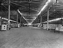 Pier shed interior